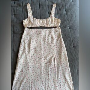 Princess Polly yellow and Pink Floral two set. Size US 8